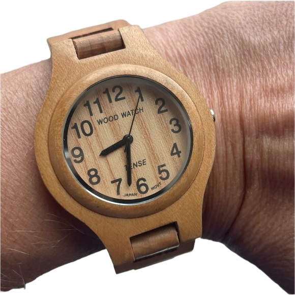 Tense Other - Tense unisex wood watch, light sustainable wood, 7.5 inches, made in Canada
